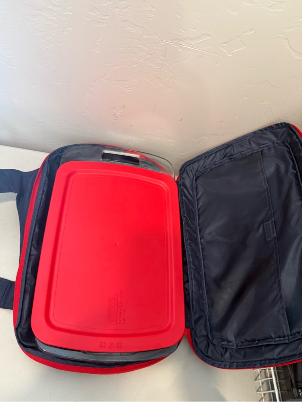 3-QT Pyrex Glass Food Storage Container Carrier Bag Bakeware Dish Cold Hot‎ Pack